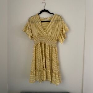 Gingham tiered ruffle dress